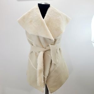Blank NYC White Vegan Leather Tie Vest